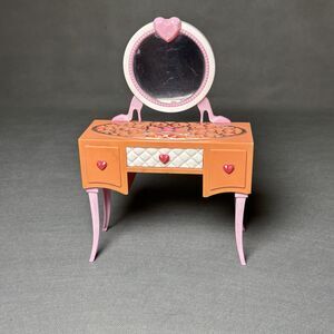 2012 Barbie Glam Vanity Table Playset w/Heart Mirror & Drawers by Mattel